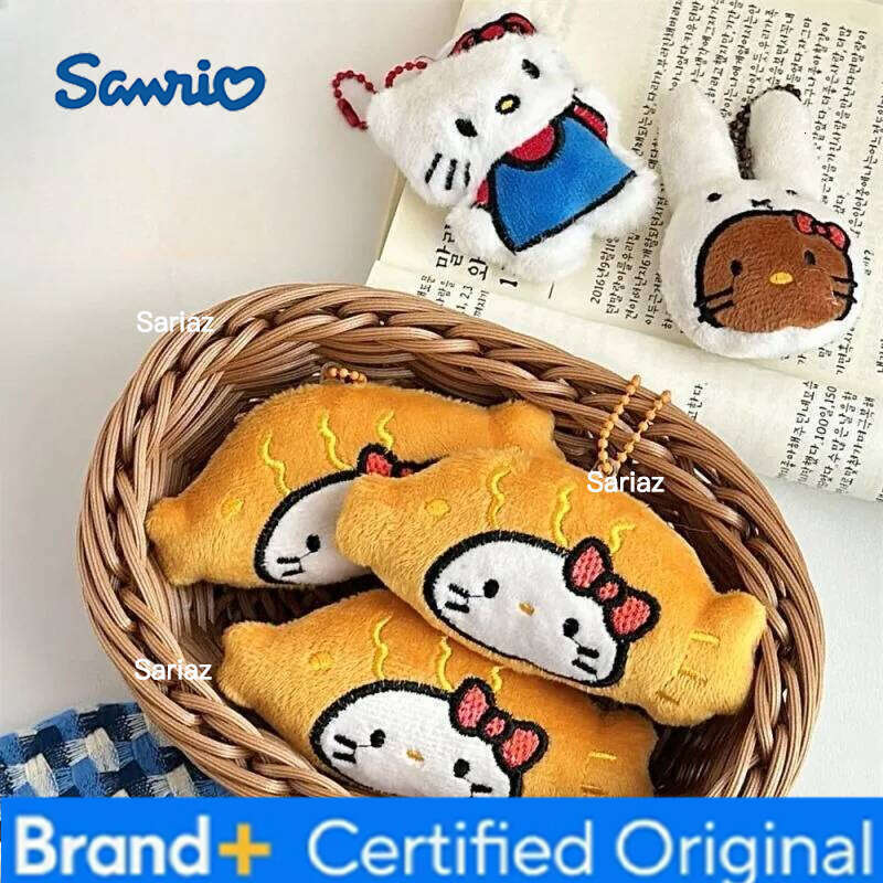 Sanrio Kawaii Hellokitty Plush Keychain Anime Cute Beauty Fish Rabbit Bag Accessory Pendant Plushies Cartoon Girlfriend Gift H260121