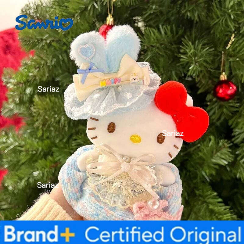 Sanrio Anime Hello Kitty Cartoon Dress Up Plush Pendant PP Cotton Stuffed Doll Kawaii Keychain Cute Accessories Holiday Gift H2601211