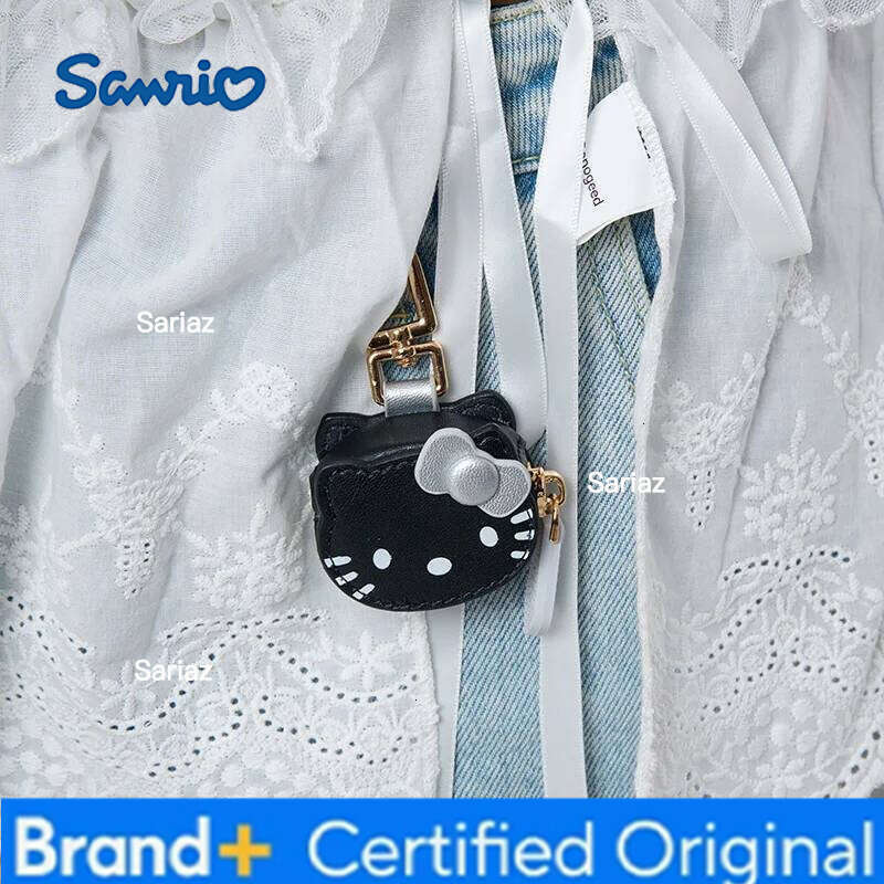 Sanrio Hello Kitty Creative Leather Bag Keyring Kawaii Kt Cat Keychain Fashion Clothing Accessories Birthday Christmas Gifts H260121