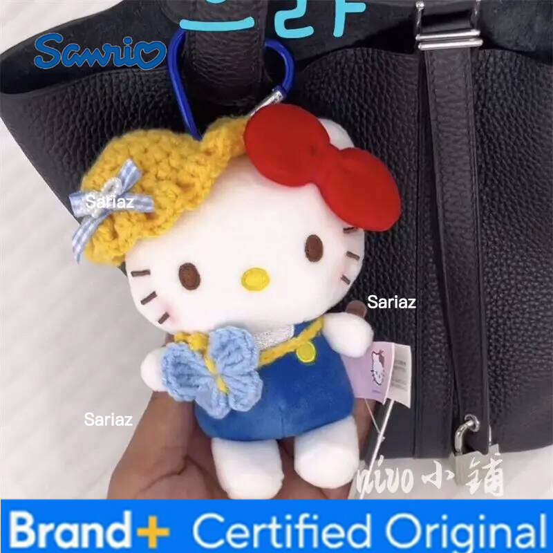 Sanrio New Hello Kitty Decor Kawaii Cute School Bag Pendant Plush Doll Hot Keychain Car Hanging Birthday Xmas Girls Gift H260121