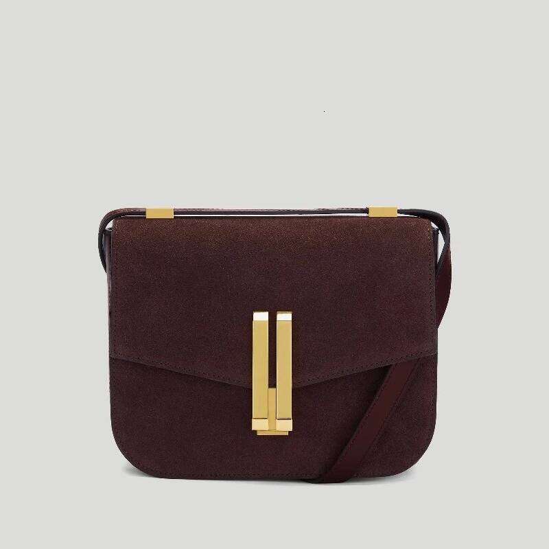 The Vancouver Shoulder Bag Women Highest Quality Soft Suede Cowhide Leather Classic Double-Bar Lock Luxury Brand Crossbody Bags Kl928