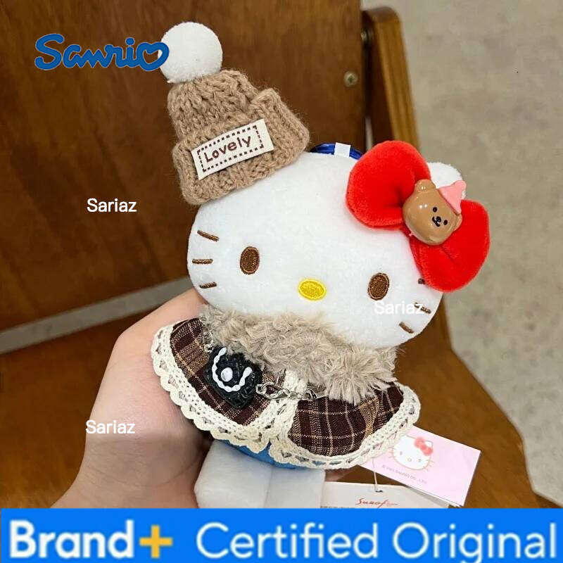 Sanrio New Hello Kitty Keychain DIY Cute Plush Chef Hat Apron Costume Bag Accessory H260121