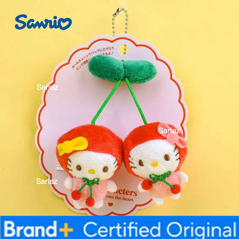 Sanrio Kawaii My Sweet Piano Hello Kitty Plush Toy Keychain Brooch Cherry Pachacco Backpack Pendant Decoration Girl Holiday Gift H260121