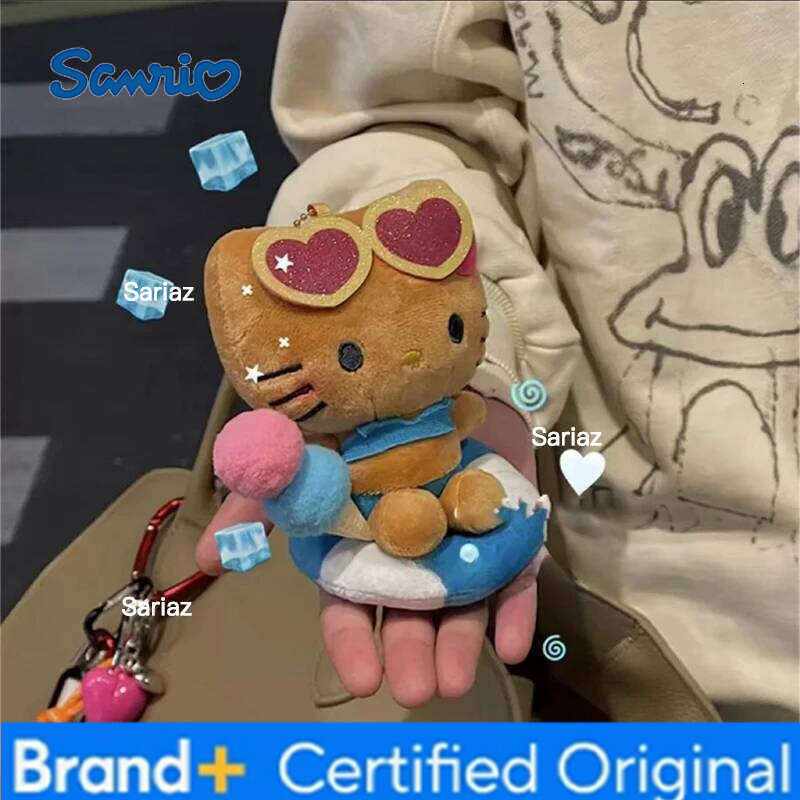 Sanrio Hello Kitty Keychain Backpack Cute Plush Doll Car Key Ring Decor Hanging Pendant Charms Girl Party Gifts H2601211
