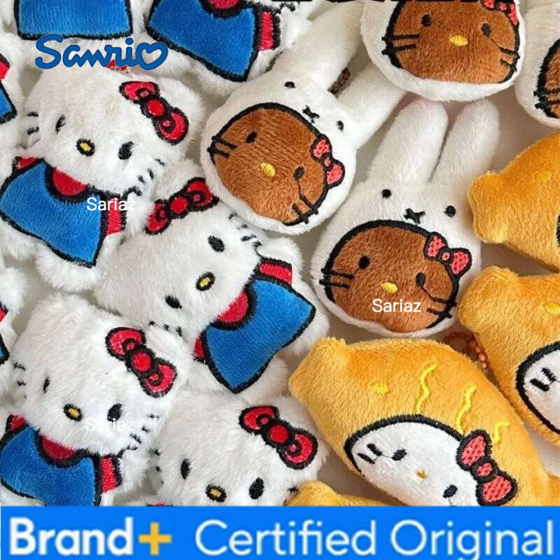 Sanrio Kawaii Hellokitty Plush Keychain Anime Cute Beauty Fish Rabbit Bag Accessory Pendant Plushies Cartoon Girlfriend Gift H260121