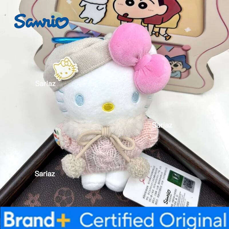 Sanrio 11CM Anime Hello Kitty Cross-dressing Cartoon Plush Pendant PP Cotton Stuffed Doll Kawaii Keychain Accessories Holiday Gift H260121