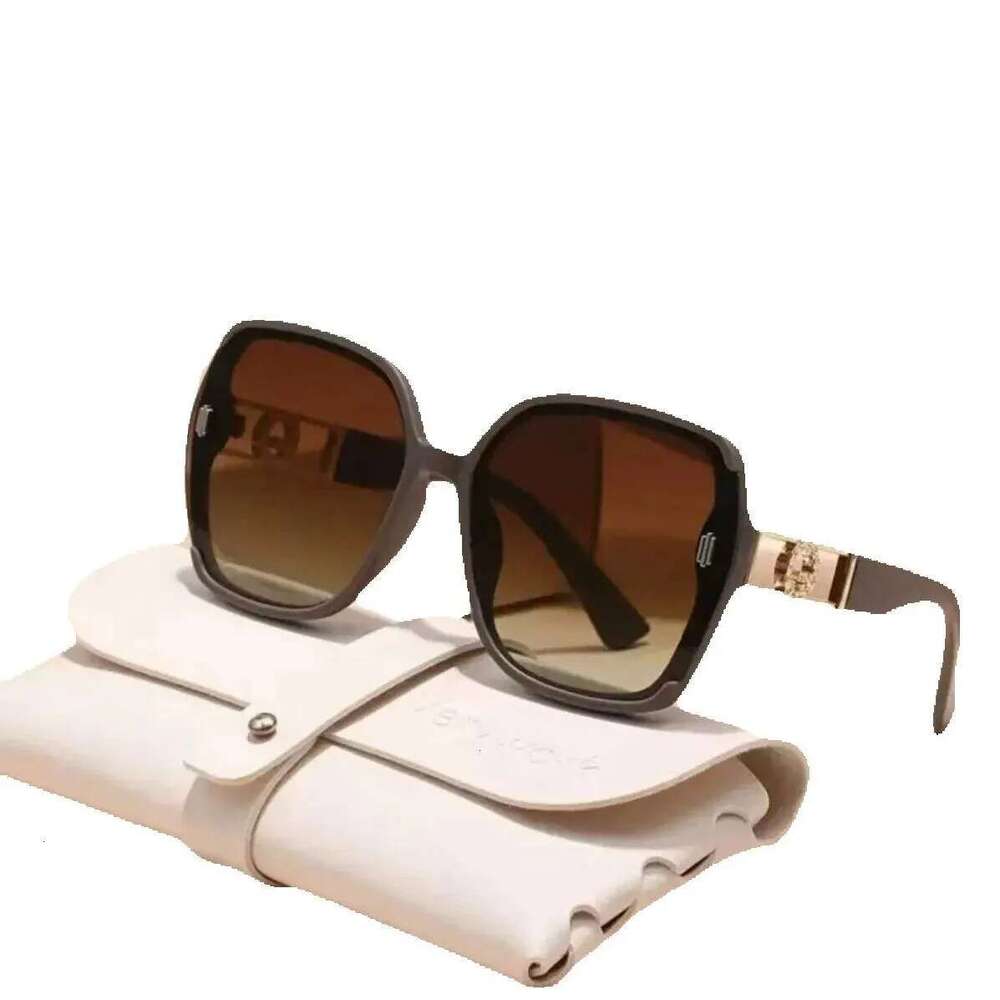 Designer Accessories Cross-border New For Women High-end Feel UV Large Frame Slimming Sun Protection Sunglasses