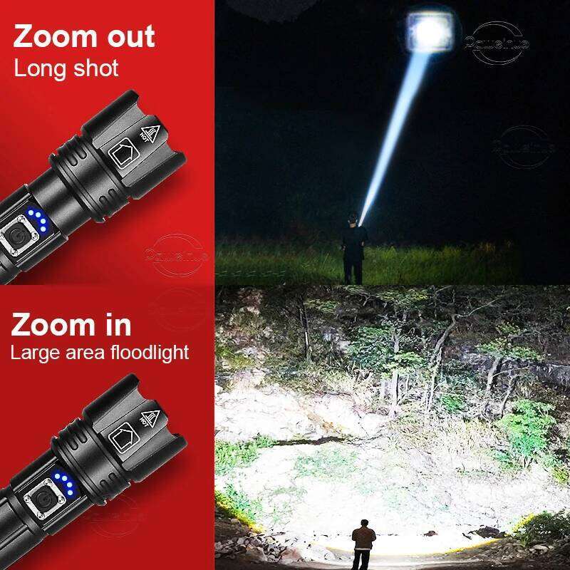Most Powerful LED USB Rechargeable Torch Light High Power Flashlight Tactical Lantern Long Shot Hand Lamp For Camping Z260121