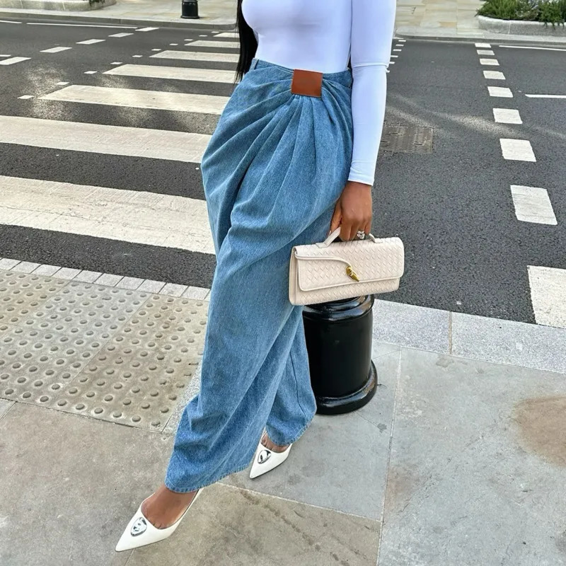 KUCLUT Autumn Fashion Trendy Street Style Wide-Leg Jeans For Women Versatile Straight Denim Pants Female Trendy 260120
