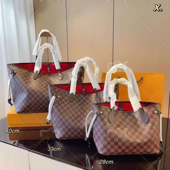 Plaid Pattern The Tote Bags Luxury Designer Bag Real leather Handbag High Quality Tote Bags Purses Designer Woman Handbag Women Bags Travel Beach Bag With Dust Bag