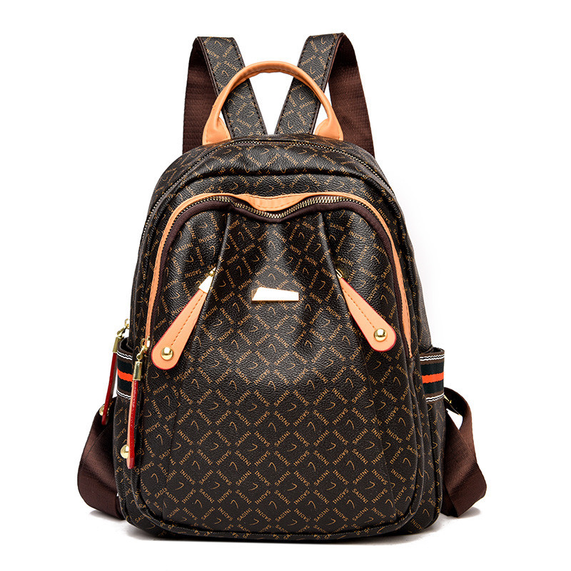 2026 Fashion and Elegant New Printed Design Arrival Women's Backpack Large Capacity Soft Leather High Quality Travel Bag Free Shipping