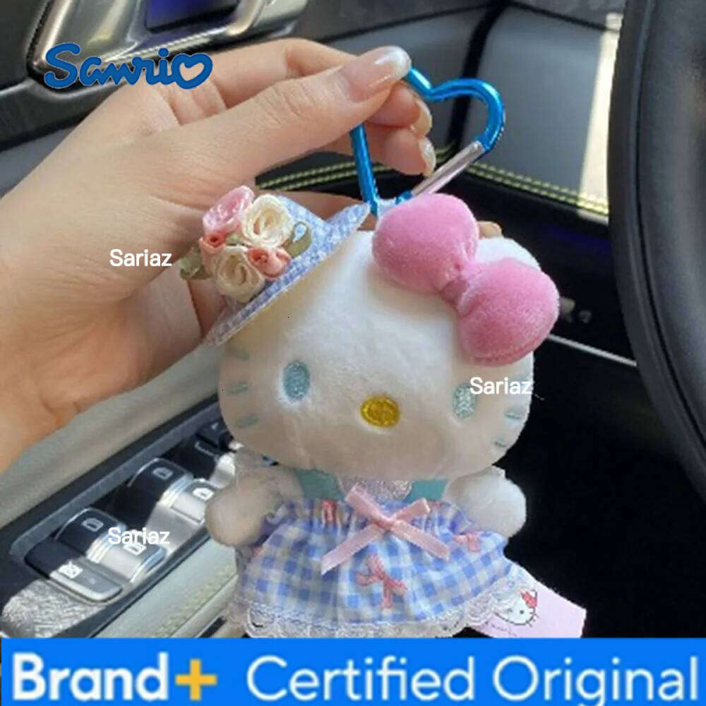 Sanrio 12cm Anime Figures Hellokitty Stuffed Dolls Plush Key Chains Backpack PendantGifts H260121