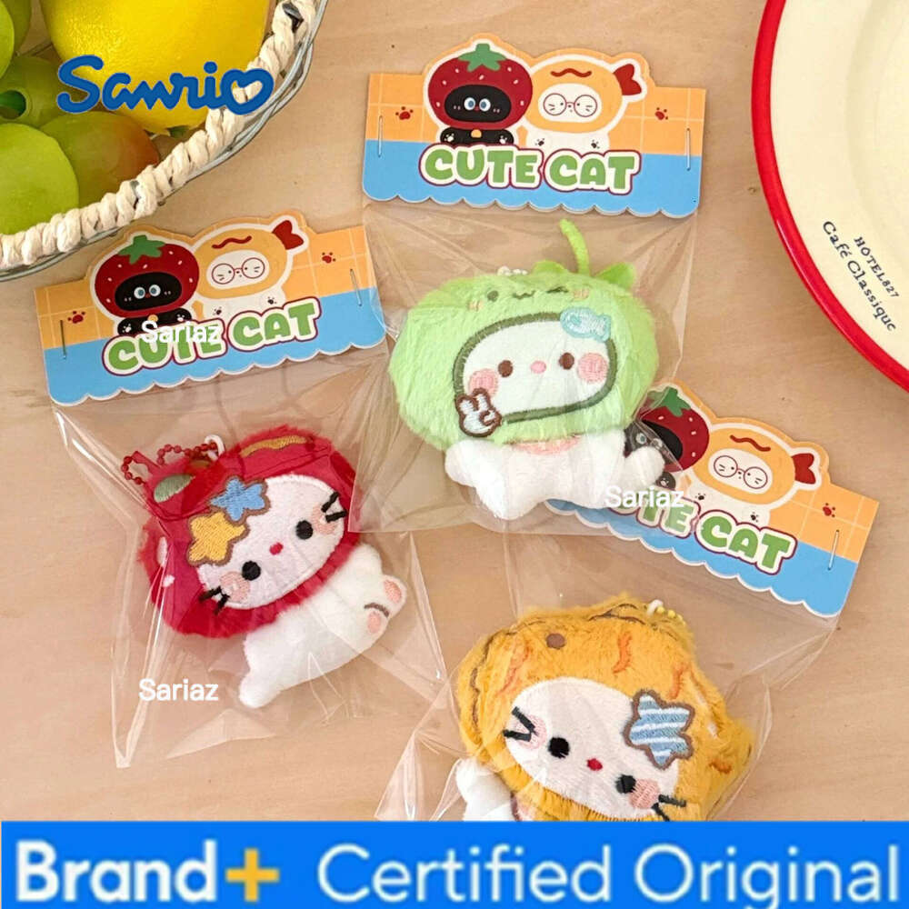 Sanrio 1/5 Pcs Hello Kitty Headgear Kitten Backpack Cute and Fun Versatile Cartoon Plush Pendant H260121