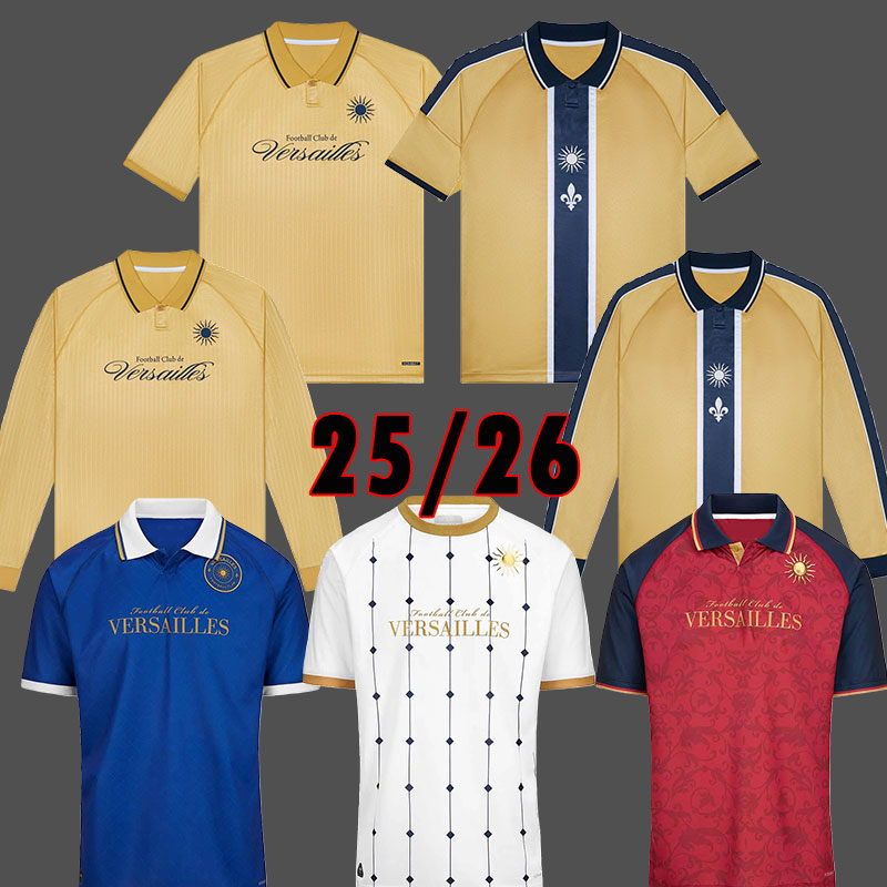 FC Versailles 2025 2026 Soccer Jersey MOUSSADEK BASQUE BEN BRAHIM 25 26 27 home away football shirts Training Gold Special Tops Long Sleeve Shirt