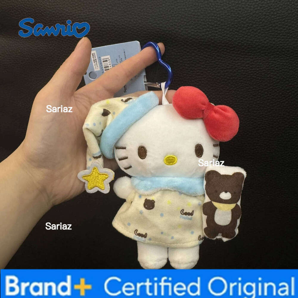 Sanrio Hellokitty Japanese handmade fried shrimp tempura hellokitty bag pendant plush doll kt hanging ornament keychain H260121