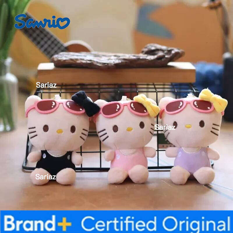 Sanrio New Plush Stuffed Soft Doll Keychain Cartoon Hello Kitty Plushies Bag Pendant Accessories Girls Gift Toys H260121