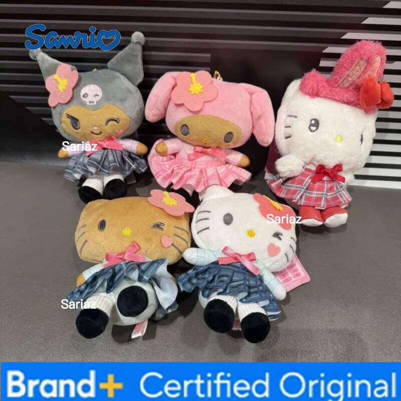 Sanrio Hello Kitty Plush Doll Keychain Kawaii Cartoon Bag Fashion Car Keychains Backpack Decoration Pendant Girl Birthday Gifts H260121