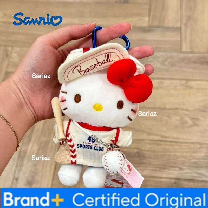 Sanrio Kt Cat Sweet And Cool Motorcycle Driver Tennis Player Cute Hello Kitty Backpack Mobile Pendant Key Doll Plush Toy Festival Gift H260121