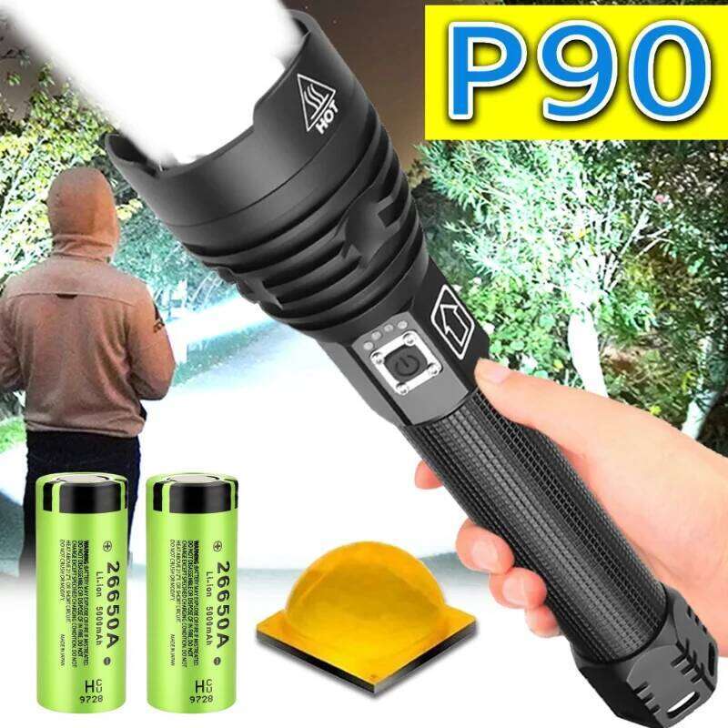 XHP90 Led Flashlight 26650 Rechargeable Torch Usb Powerful Tactical Camping Light Zoomable Hunting Lantern Waterproof Hand Lamp Z260121