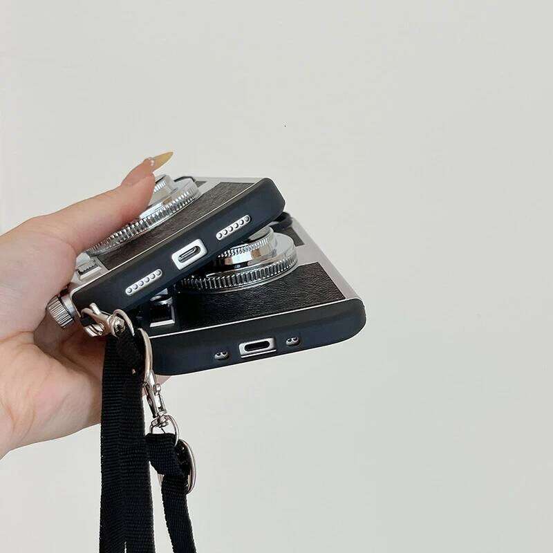 Emily in Paris Vintage Camera Design Case for IPhone Air 17 16 15 14 13 12 Pro Max Plus 17Pro 16Pro i17 Phone Cover with Lanyard Z260121