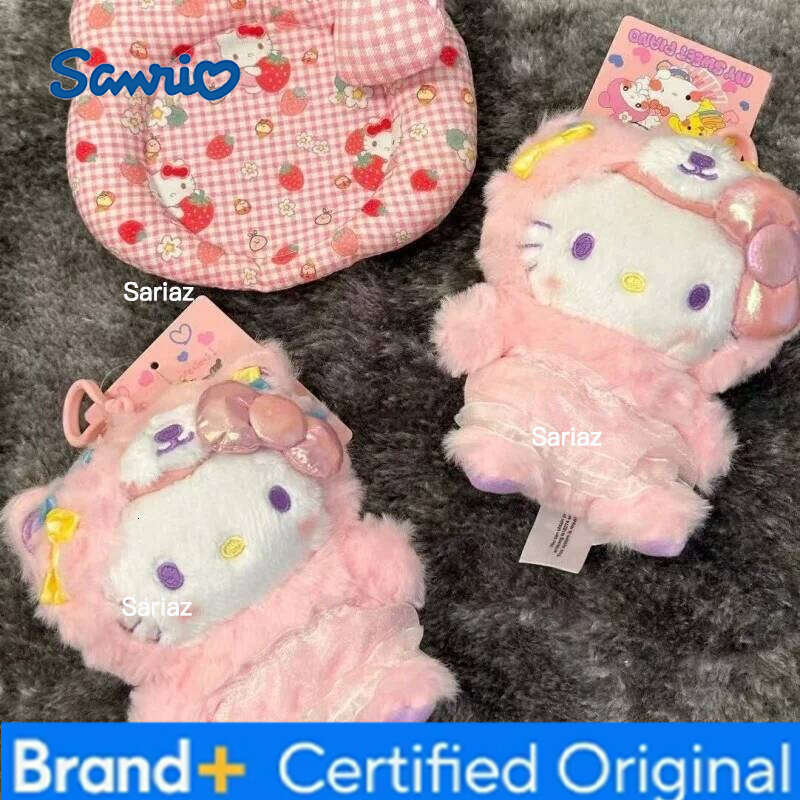 Sanrio NEW Colorful Series Hello Plush Toy Bear Kitty cat Soft Stuffed Doll Pendant Backpack Charm accessories H260121