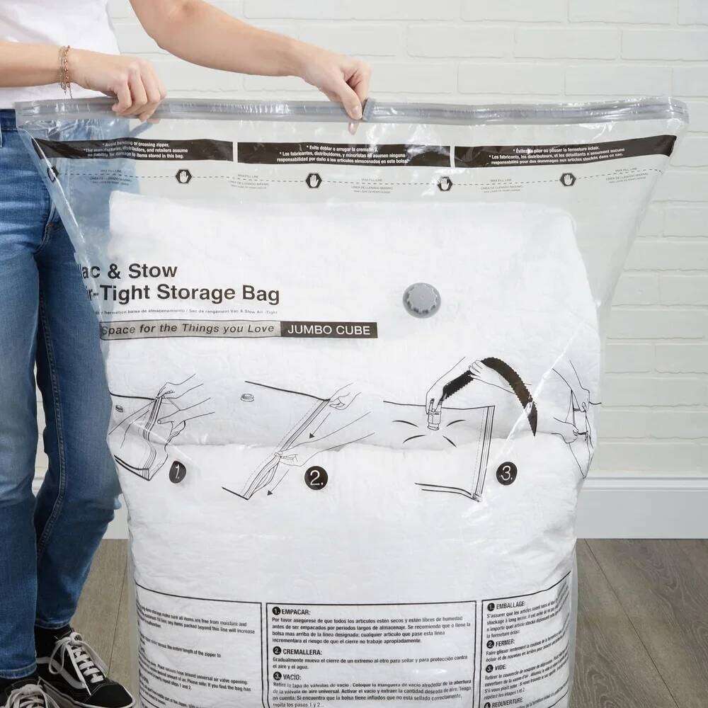 Jumbo Cube Storage Bedding & Clothing Air-Tight Bags Space Saver Reusable Anti-Mildew Odor Resistant Vacuum Sealed 26W0121