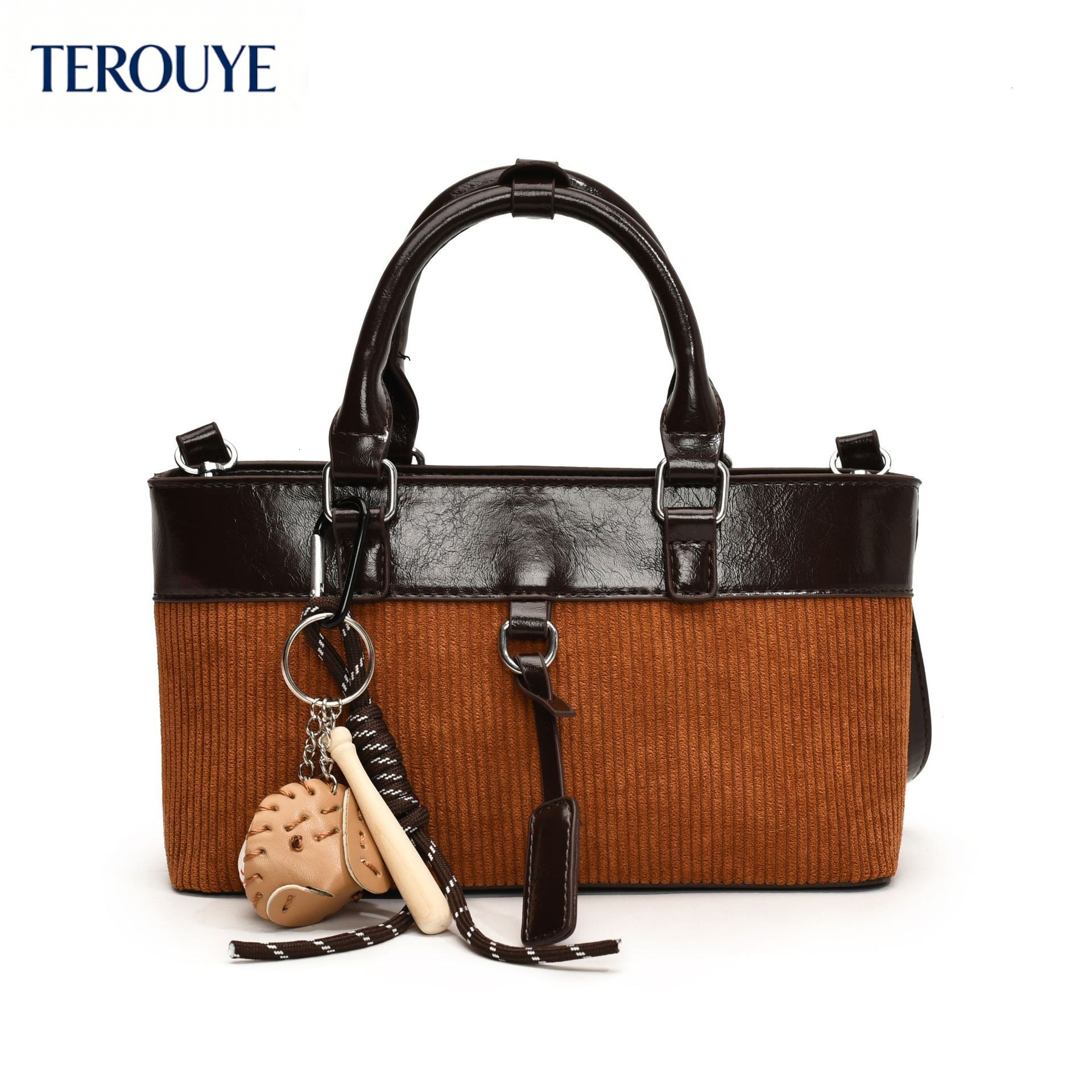 TEROUYE French retro niche design women s handbag autumn and winter new item suede splicing fashionable underarm bag retro luxury Luxury bag
