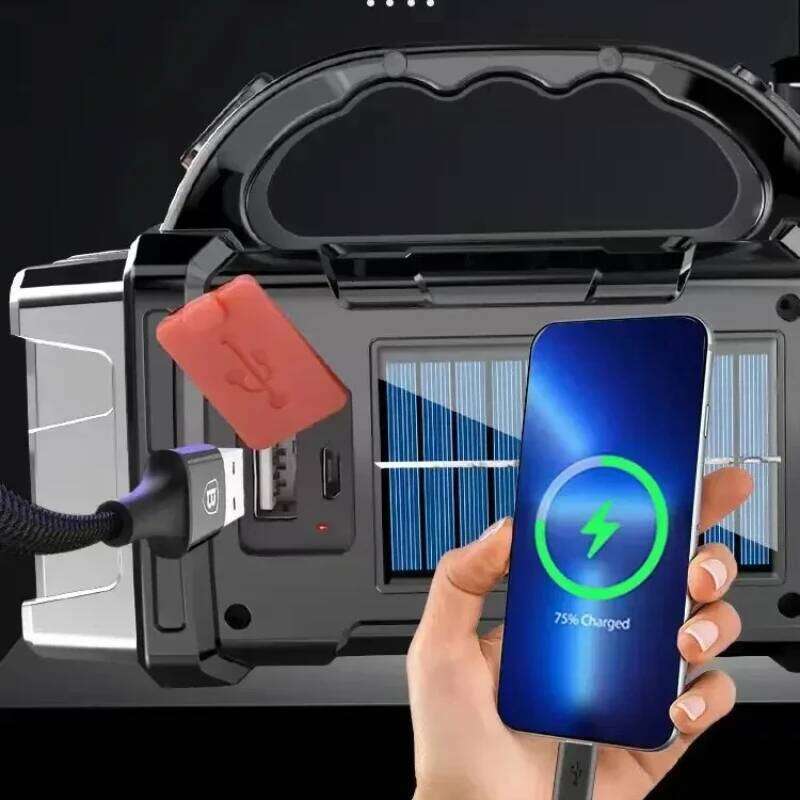 New Upgrade Rechargeable High Solar LED COB Flashlight With Power Bank Waterproof Multifunctional Hand Lamp For Outdoor Z260121