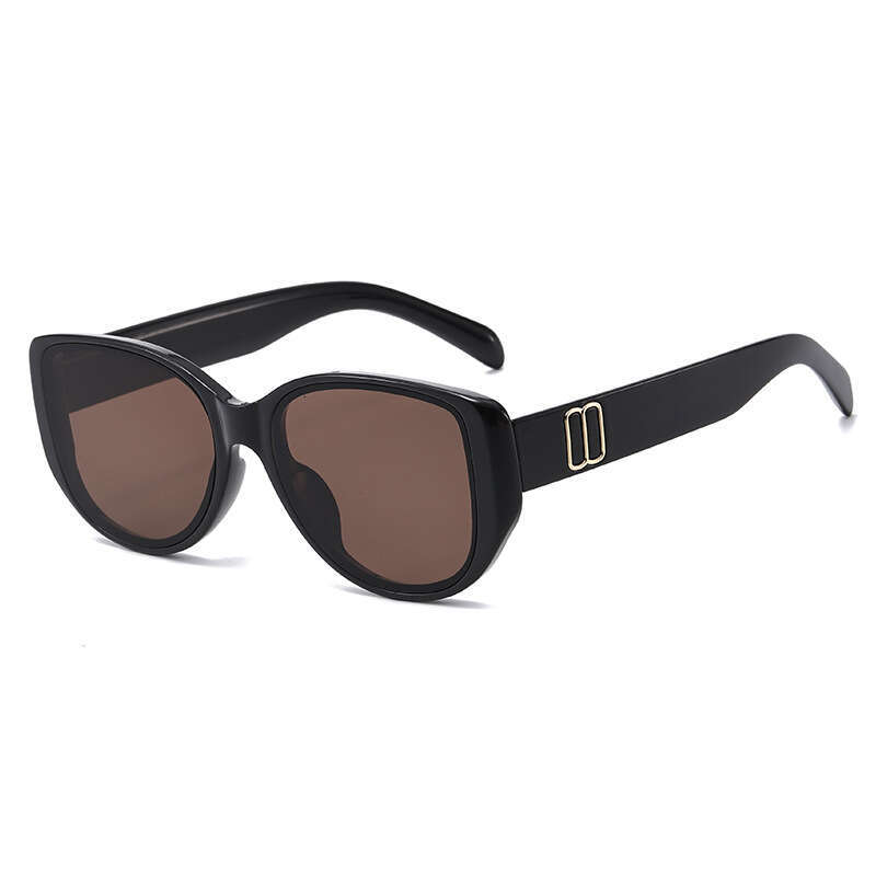Women High-End Old Money Cat Eye Large Frame UV400 Slimming Sunglasses for Daily Driving Vacation & Holiday Gifting