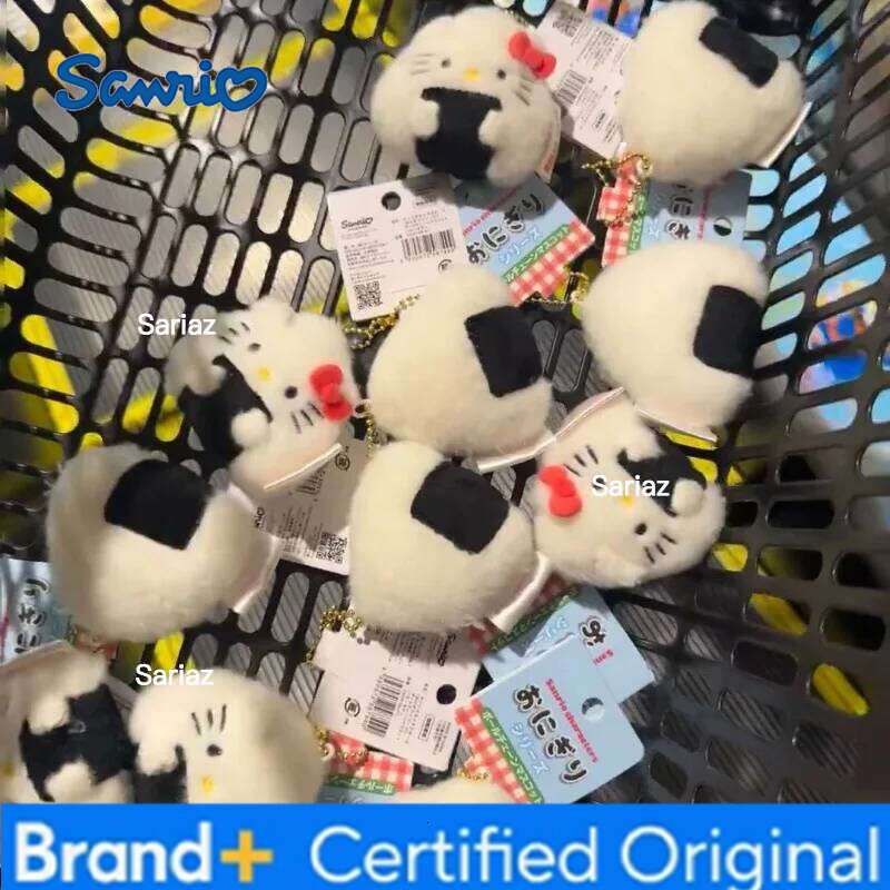 Sanrio Plush Keychains Hello Kitty 5cm/1.97in Pendant Rice Sushi Cute Keyring Anime Peripherals Kawaii Valentines Gift Decorative Dolls H260121