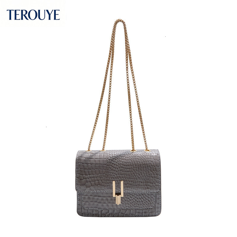 TEROUYE Bag Retro texture women s shoulder bag autumn and winter new fashion texture design chain small square bag elegant luxury Luxury bag