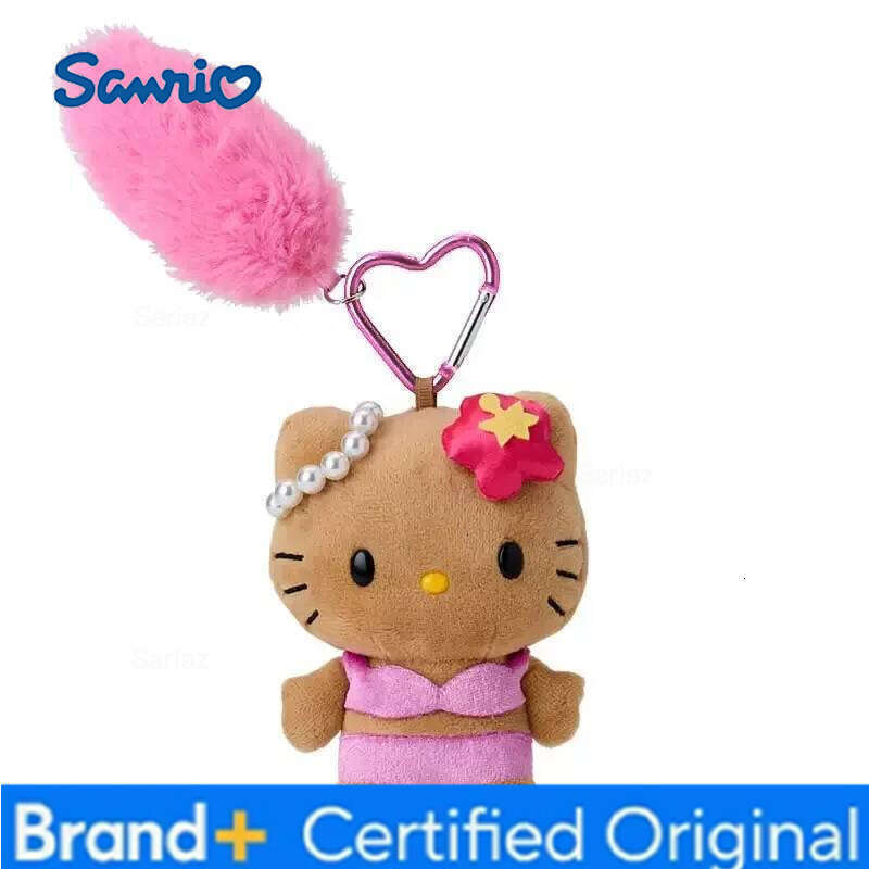 Sanrio Kawaii Long Legs cat black skin Plush Keychain Cute Cartoon Hello Kitty 16CM Doll Toy Backpack Pendant Gift H260121