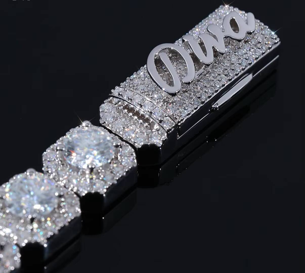 Custom 9K-24K Gold Mens Hip Hop Bracelet CVD Lab-Grown Diamond Prong-Set Chain Rapper Style with IGI Certificate