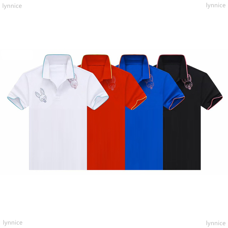 Mens Tshirt Pshycho Bunny Designer shirt bunny polo Shirt Casual Crew Neck Cotton 2026 Summer tUSA Streetwear Luxury Short Sleeve Clothes