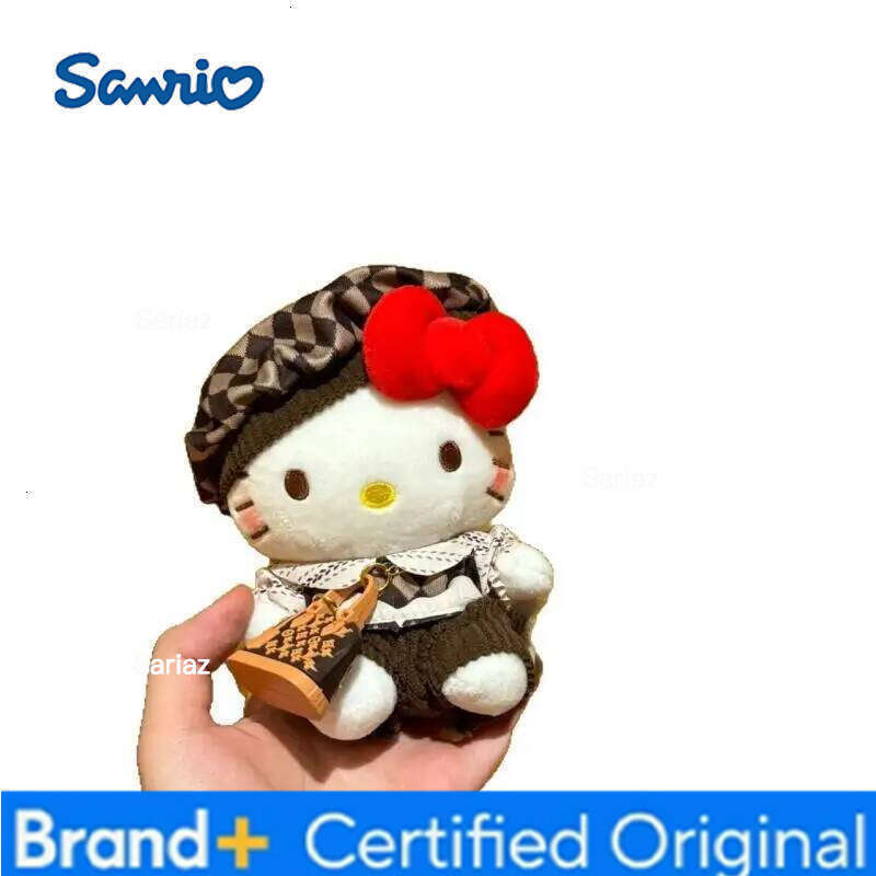 Sanrio Hellokitty Retro Love Dress Up Kt Plush Doll Keychain Backpack Children Toy Car Pendant H260121