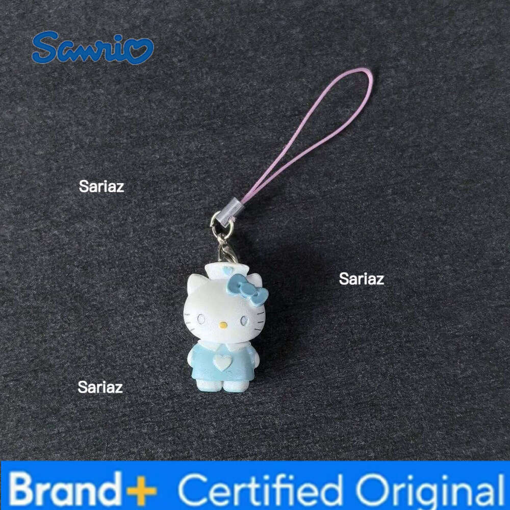Sanrio Vintage Pink Heart Lock Pendant Accessories Kawaii Japanese Charm Shell Angel Wings Devil Hello Kitty Keychain Gifts H260121