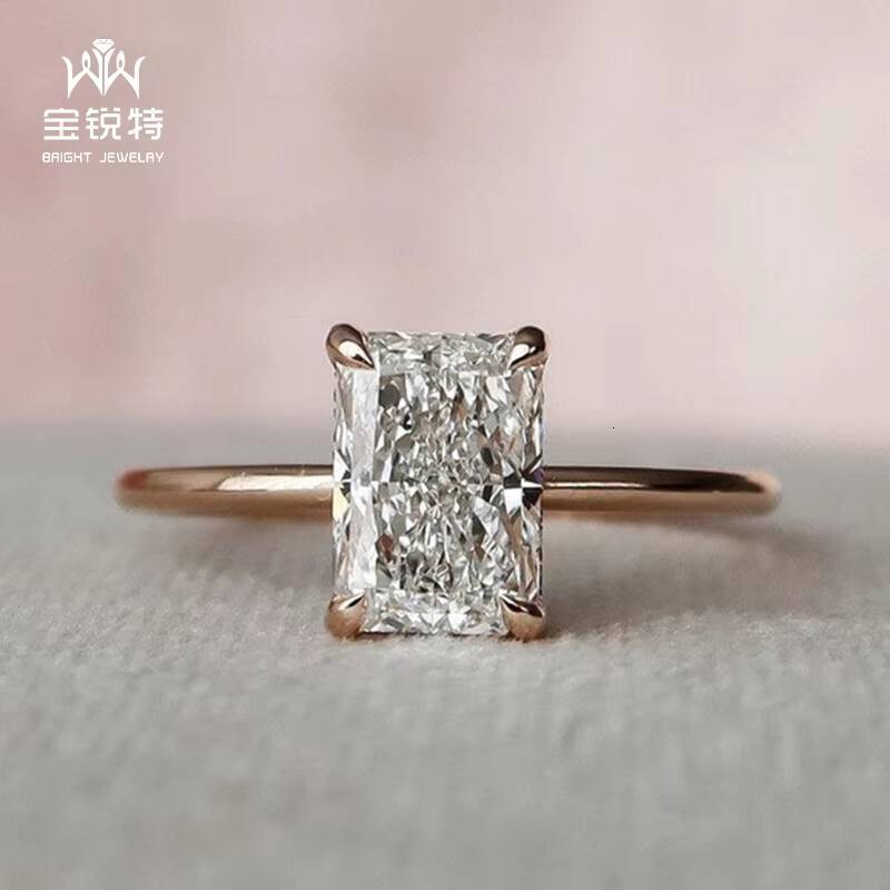 18k White Gold Diamond Wedding Ring 2 Ct Solitaire Diamond Ring Lab Grown Diamond Jewelry Rings