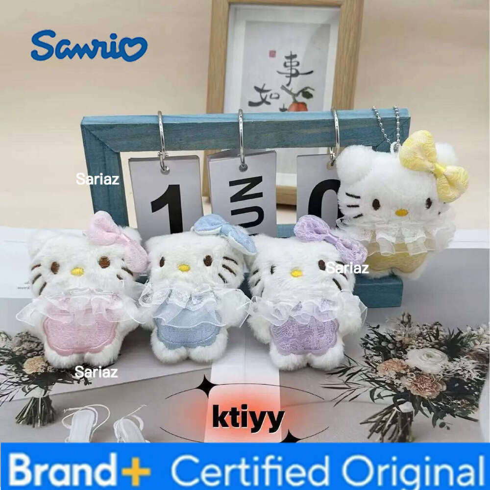 Sanrio 1/5 Pcs Hello Kitty Cute Skirt Pendant Plush Cartoon Cat Student Bag Hanging Decoration Accessories H260121