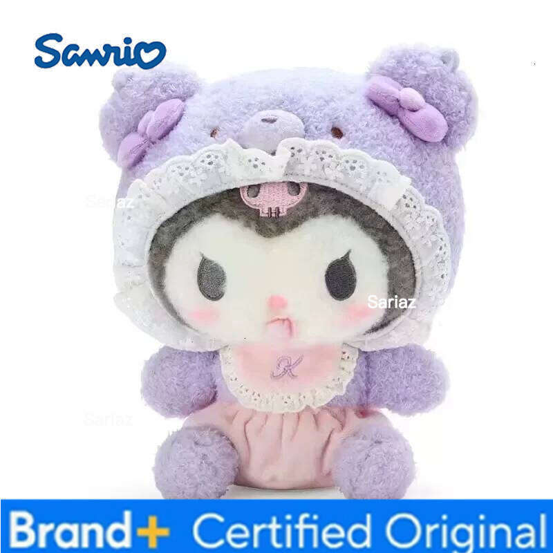 Sanrio 20CM Kawali Kuromi Hello Kitty My Melody Cinnamoroll Pillow Plush Toys Plushie Keychain Stuffed Doll Pendant for Kid Gift H260121