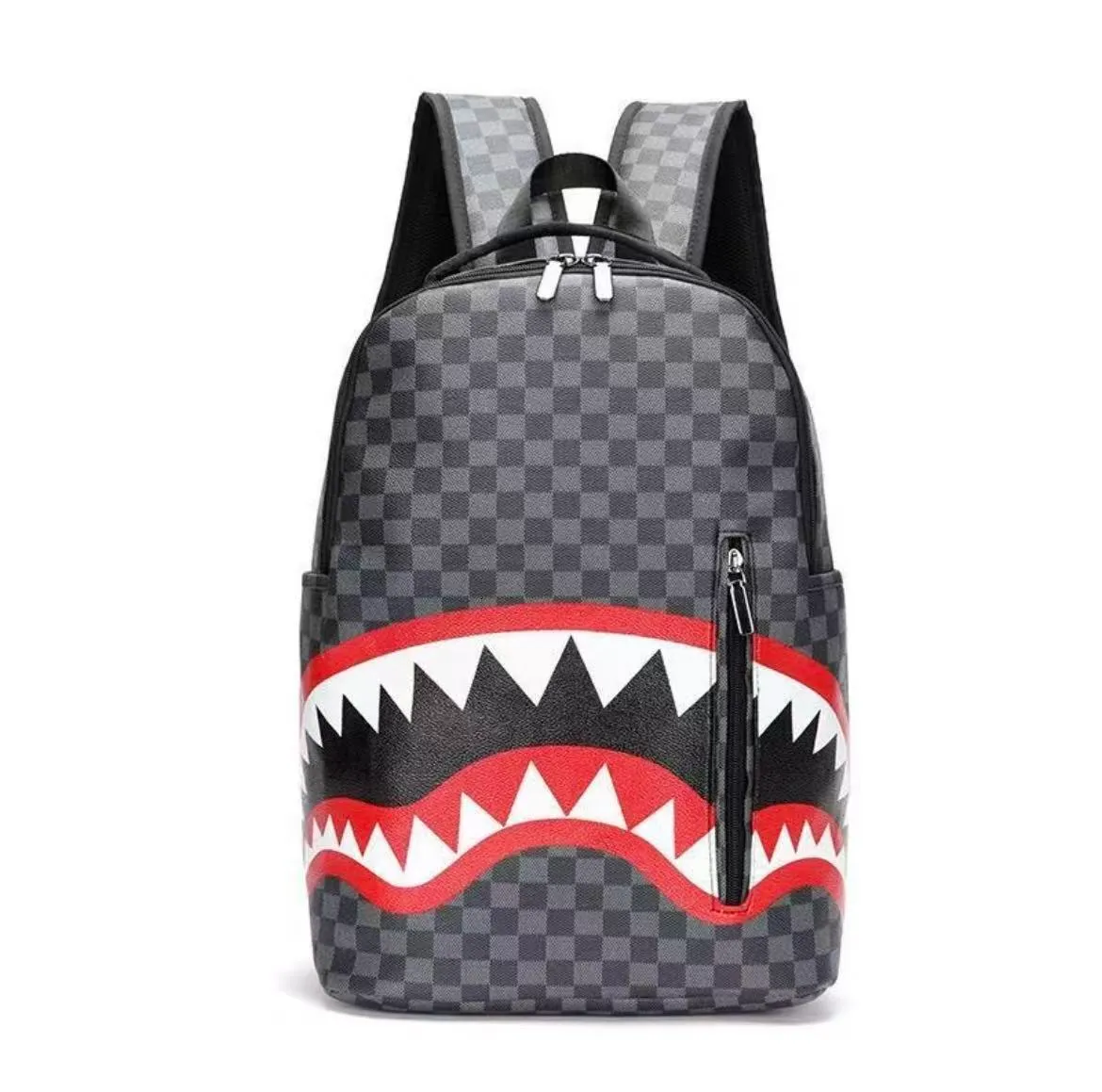 2025 brand grounds Fashion spray street top quality graffiti shark schoolbag large capacity outdoor travel designer backpack men