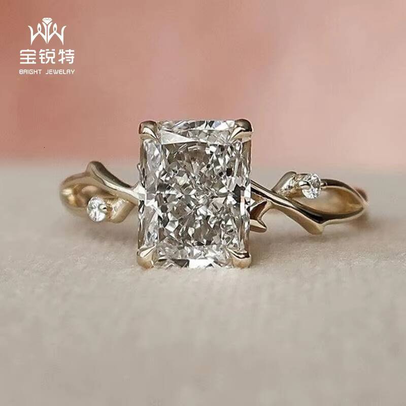 18k White Gold Diamond Wedding Ring 2 Ct Solitaire Diamond Ring Lab Grown Diamond Jewelry Rings