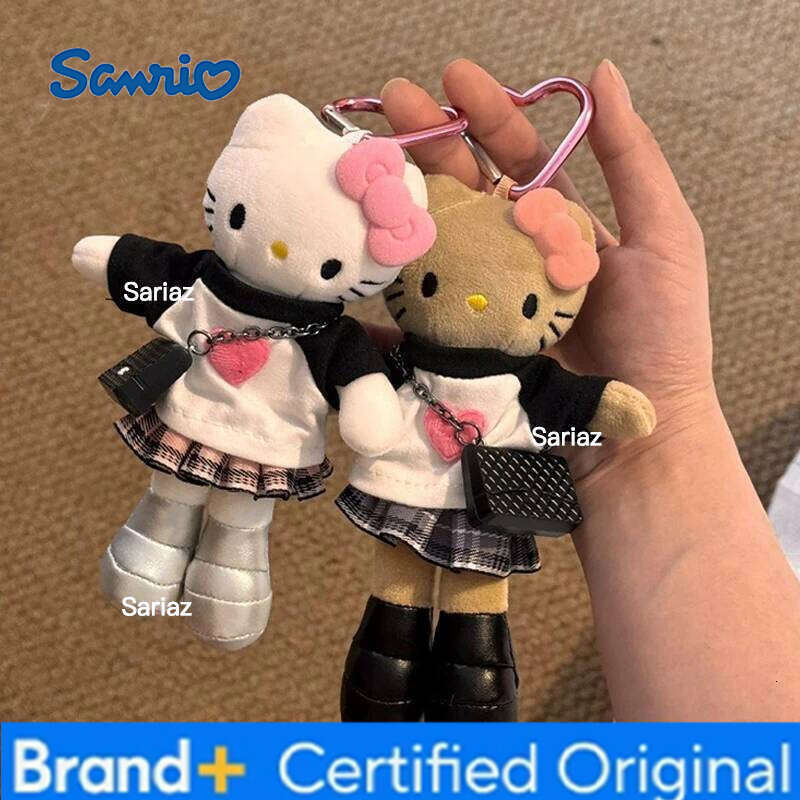 Sanrio Hellokitty Plush Key Chains Birthday Party Cute Backpack Bag Hanging Pendant Cartoon Keychain Christmas New Year Gifts H260121