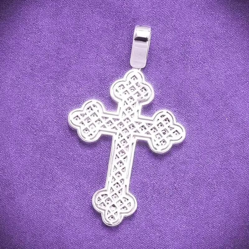 Hip Hop Iced Out Bling 925 Sterling Silver Pass Diamond Tester VVS Moissanite Clover Cross Pendant for Men Women