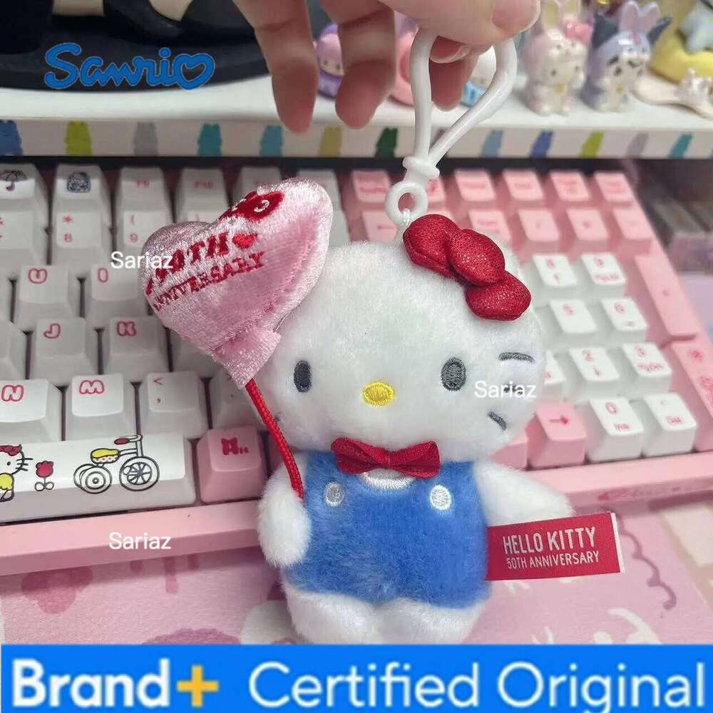 Sanrio New Style 50th Anniversary Balloon Hello Kitty Limited Edition Bag Keychain Girlfriend Backpack Girl Gift Pendant H260121