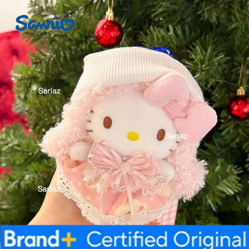 Sanrio Anime Hello Kitty Cartoon Dress Up Plush Pendant PP Cotton Stuffed Doll Kawaii Keychain Cute Accessories Holiday Gift H26012111