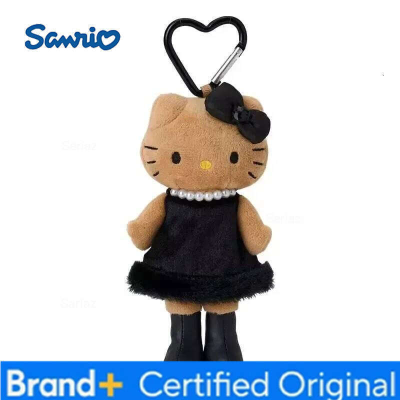 Sanrio Hello Kitty Leopard Long Leg Doll Kawaii Keychain Black Kt Cat Animation Peripheral Toy H260121