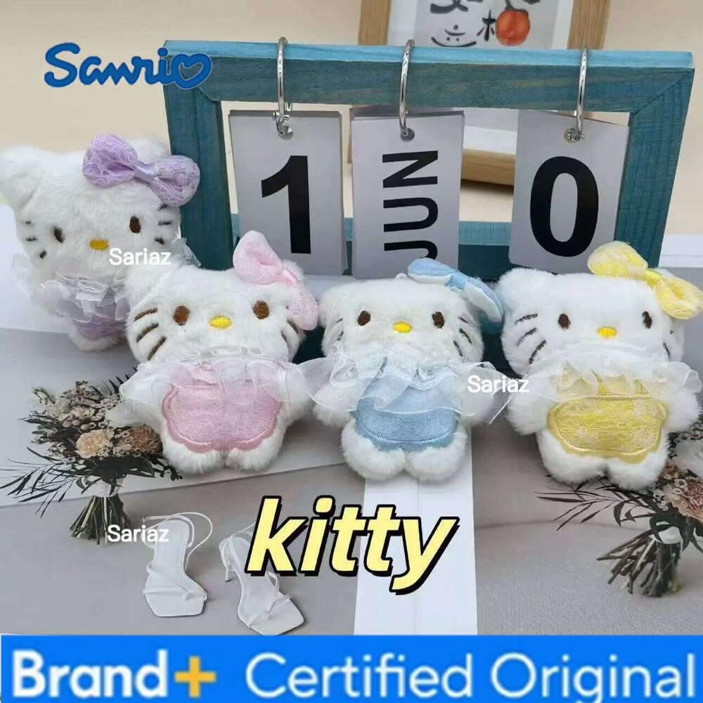 Sanrio 1/5 Pcs Hello Kitty Cute Skirt Pendant Plush Cartoon Cat Student Bag Hanging Decoration Accessories H2601211