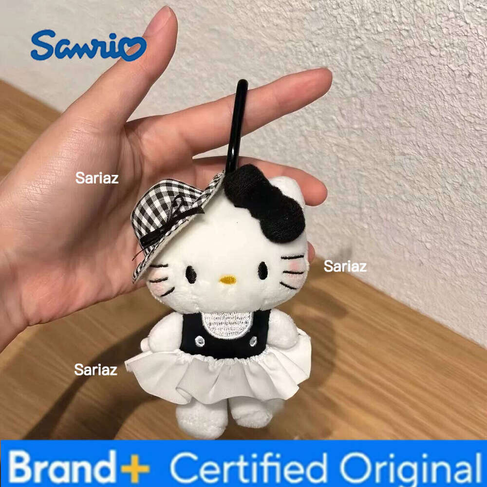 Sanrio Cute Hellokittys Keychain Anime Cartoon Kitty Cat Plush Hanging Key Chain Backpack Accessories Pendant Girl Gifts H260121