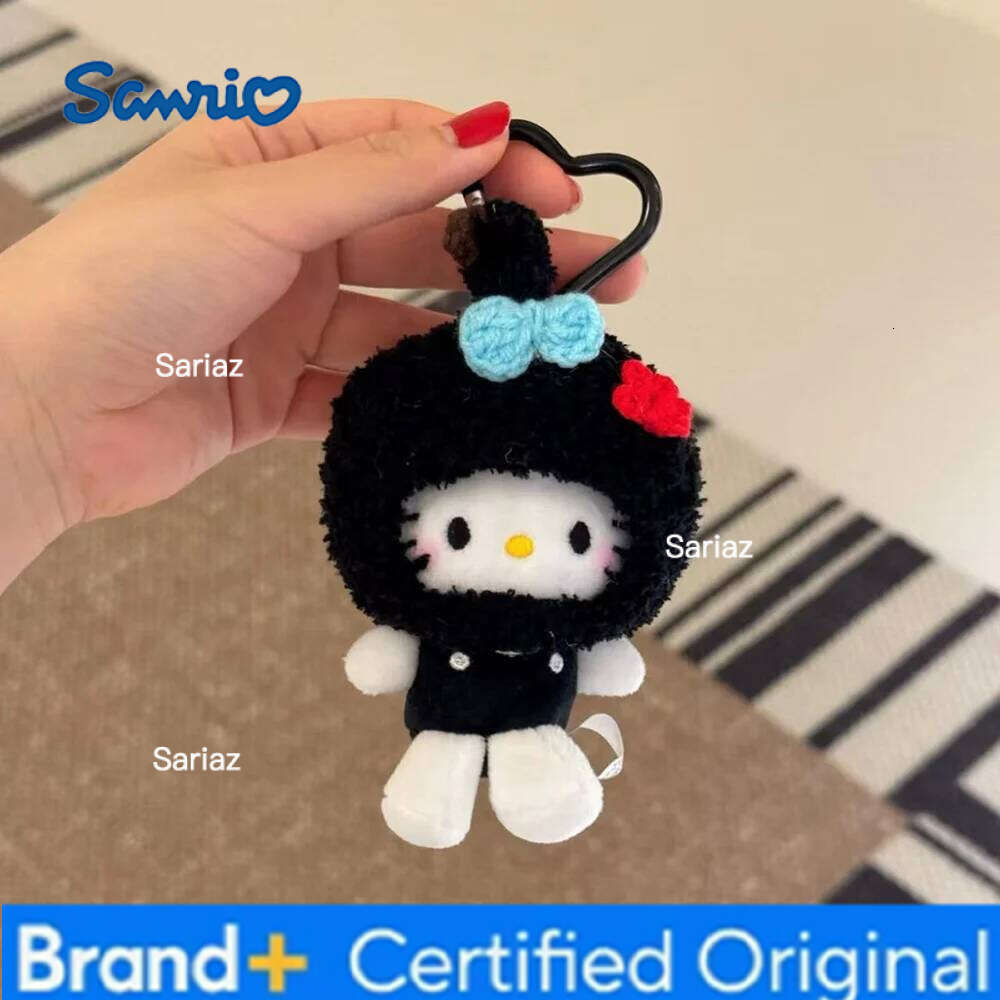 Sanrio Kawaii Cute Hello Kitty Bag Pendant Plush Ornament Doll Keychain Gift H260121