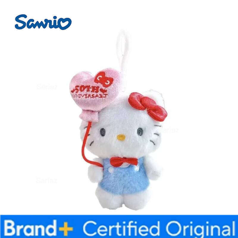 Sanrio Hello Kitty Plush Doll Keychain Cute Cartoon Anime Schoolbag Decoration Kawaii Bag Charm Plushie Stuffed Toy Holiday Gift H260121